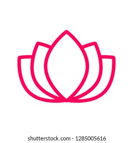Spa salon flower linear icon. Thin line illustration. Aromatherapy lotus contour symbol. Vector isolated outline drawing
