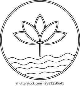 Spa salon flower linear icon. Thin line illustration. Aromatherapy lotus contour symbol. Vector isolated outline drawing