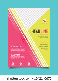 Spa and Salon Flyer Template, eye-catching flyer to promote a beauty spa treatment, nail care, establishment with high-quality layout and designs