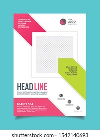 Spa and Salon Flyer Template, eye-catching flyer to promote a beauty spa treatment, nail care, establishment with high-quality layout and designs