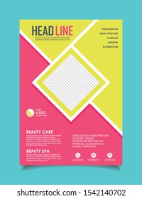 Spa and Salon Flyer Template, eye-catching flyer to promote a beauty spa treatment, nail care, establishment with high-quality layout and designs