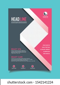 Spa and Salon Flyer Template, eye-catching flyer to promote a beauty spa treatment, nail care, establishment with high-quality layout and designs