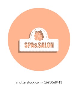 Spa salon logo badge icon. Simple glyph, flat vector of spa icons for ui and ux, website or mobile application