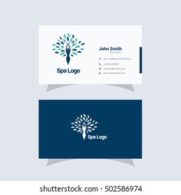 Spa And Salon Logo. Beautiful, Fashion And Floral Logo. Spa Logo And Business Card