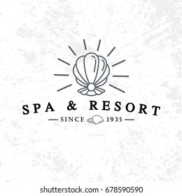 Spa salon logo design. Vector illustration