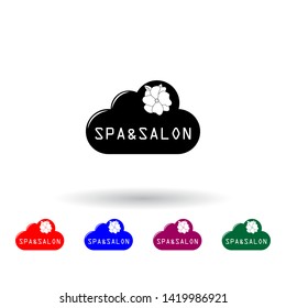 spa salon logo illustration multi color icon. Elements of spa set. Simple icon for websites, web design, mobile app, info graphics