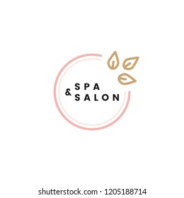 Spa and salon logo vector