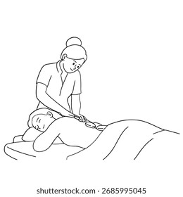 Ilustração de arte vetorial de serviço de spa