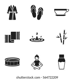 Spa set icons in black style. Big collection of spa vector symbol stock illustration