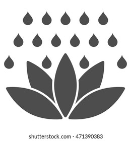 Spa Shower icon. Vector style is flat iconic symbol, gray color, white background.