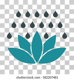 Spa Shower vector icon. Illustration style is a flat iconic bicolor soft blue symbol on a transparent background.