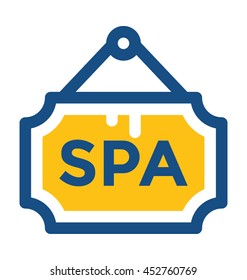 Spa Signboard Vector Icon