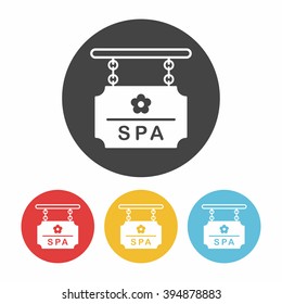 SPA signs icon