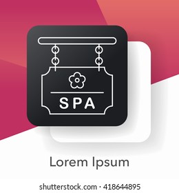 SPA signs line icon