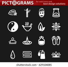 Spa simply icons for web and user interfaces