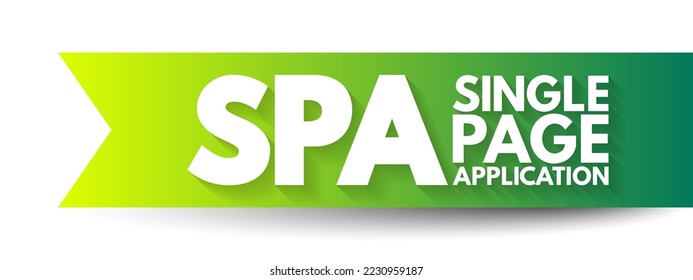 SPA - Single Page Application acronym, technology concept background
