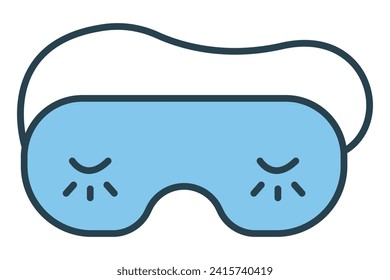 spa sleep mask icon. icon related to beauty sleep and eye care. flat line  icon style. element illustration