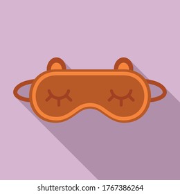 Spa sleeping mask icon. Flat illustration of spa sleeping mask vector icon for web design