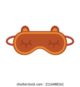 Spa sleeping mask icon. Flat illustration of spa sleeping mask vector icon isolated on white background