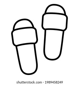 Icono de línea de deslizadores de spa, ilustración vectorial