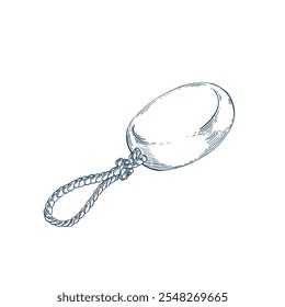 Spa sabão mão desenhado desenhado ilustração vetor isolada. Modelo de esboço para design de cartão, embalagem, cosméticos, medicina, tratamento, aromaterapia, decoração de saúde de design de pacote. Estilo de gravação