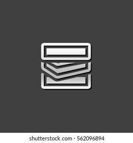 Spa soap icon in metallic grey color style.Massage therapy relaxation
