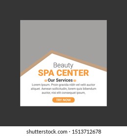 Spa social media post template - Vector