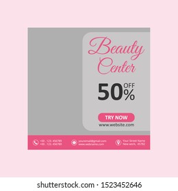 Spa social media post template - Vector