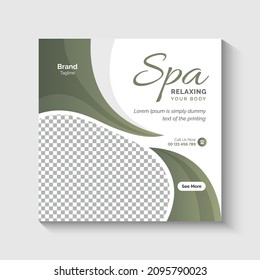 Spa Social Media Post Or Web Banner Design Template