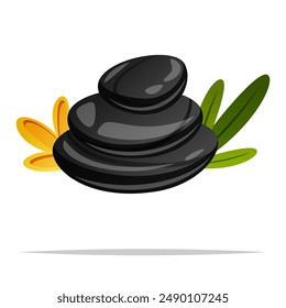 Spa stacked stones vector isolated illustration