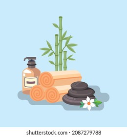 Spa still life of beauty items. Health beauty and body care.