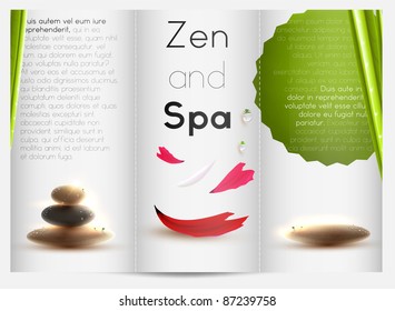 Spa Still Life With Zen Stone And Bamboo Brochure Design