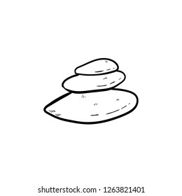 spa stone doodle icon vector 