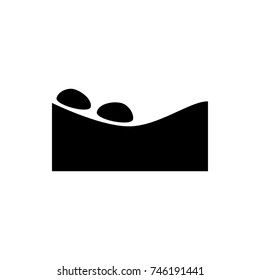 spa stone icon illustration isolated vector