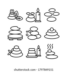 spa stone icon or logo isolated sign symbol vector illustration - Collection of high quality black style vector icons
