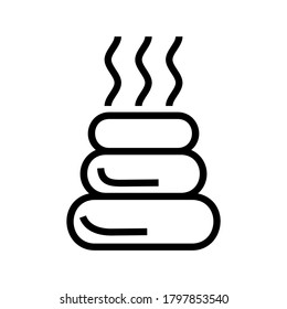 spa stone icon or logo isolated sign symbol vector illustration - high quality black style vector icons
