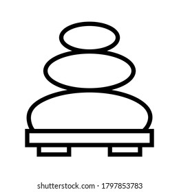 Spa-Stein-Symbol oder -Logo einzeln auf Zeichensymbolen, Vektorgrafik - hochwertige Vektorgrafiken im schwarzen Stil

