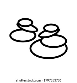 icono de piedra de spa o logotipo símbolo de signo aislado ilustración vectorial de alta calidad estilo negro vectores iconos
