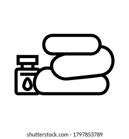 spa stone icon or logo isolated sign symbol vector illustration - high quality black style vector icons
