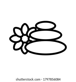 spa stone icon or logo isolated sign symbol vector illustration - high quality black style vector icons
