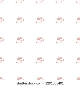 spa stone icon pattern seamless white background. Editable line spa stone icon. spa stone icon pattern for web and mobile.