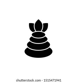 Spa, stone icon. Simple glyph, flat vector of beauty icons for ui and ux, website or mobile application