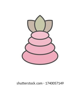 Icono de piedra. Sencillo esquema coloreado vector de iconos de belleza para ui y ux, sitio web o aplicación móvil