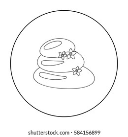 Spa stone icon of vector illustration for web and mobile