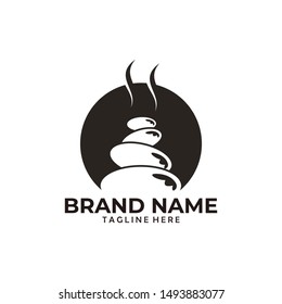 spa stone logo icon vector