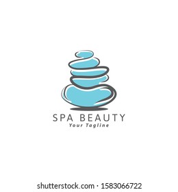 Spa Stone Logo Template : Vector Illustration