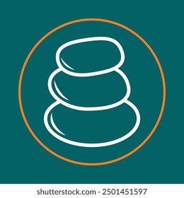 Spa Stein trendy Symbol kompetente abstrakte schöne Vektorgrafik bunte Kunstwerk design.eps