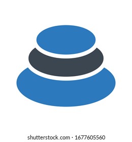 spa stone vector glyph color icon 
