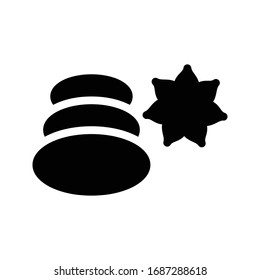 spa stone vector glyph flat icon 