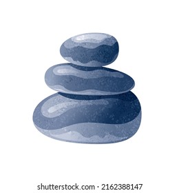 Spa stone. Zen rock vector. Massage isolated. Black stack. Pebble balance icon on white background. Relax smooth hot Spa stones tower. Realistic stability zen rock beauty. Wellness meditation concept